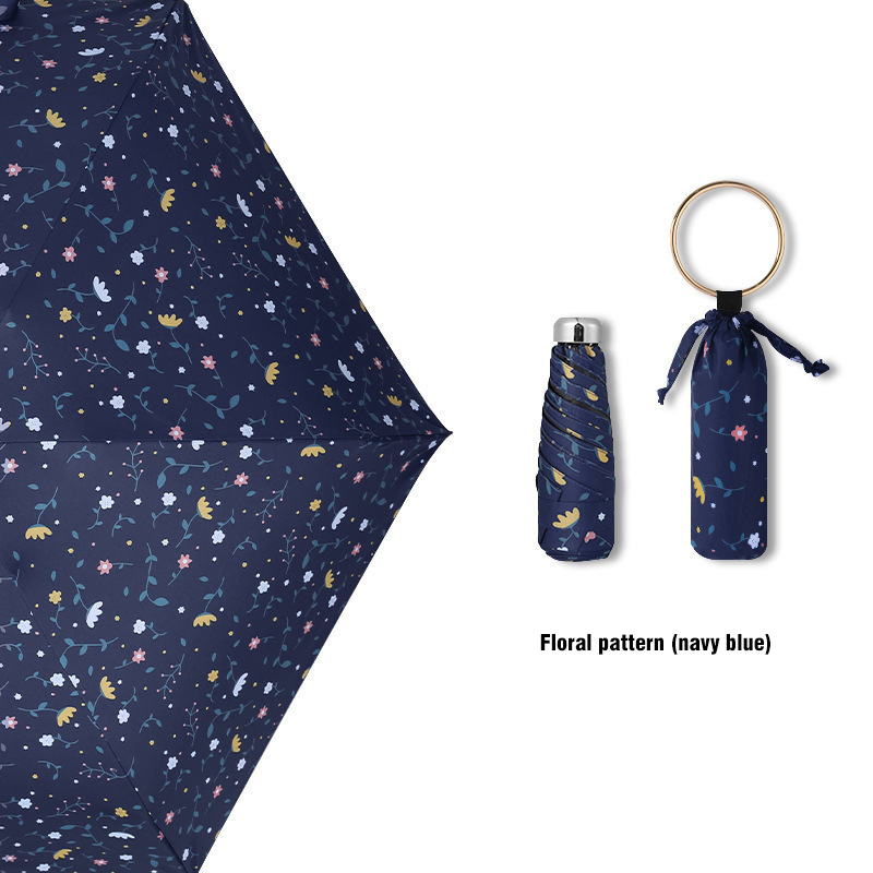 Mini Sunscreen Umbrella Parasol Five Folding Umbrella