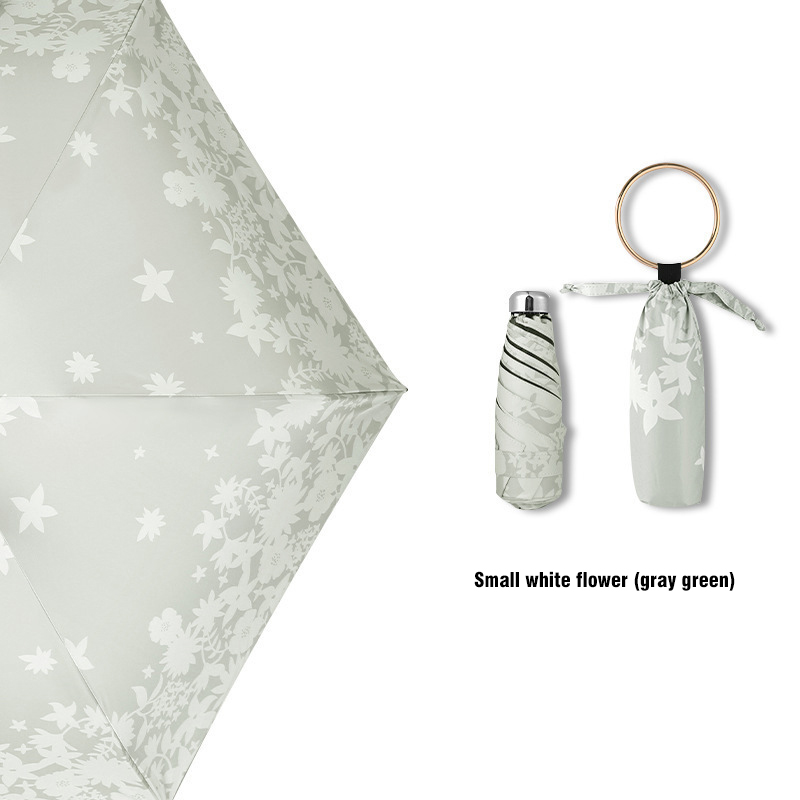 Mini Sunscreen Umbrella Parasol Five Folding Umbrella
