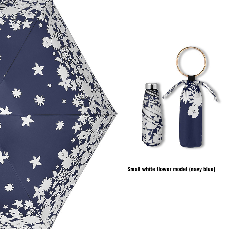 Mini Sunscreen Umbrella Parasol Five Folding Umbrella