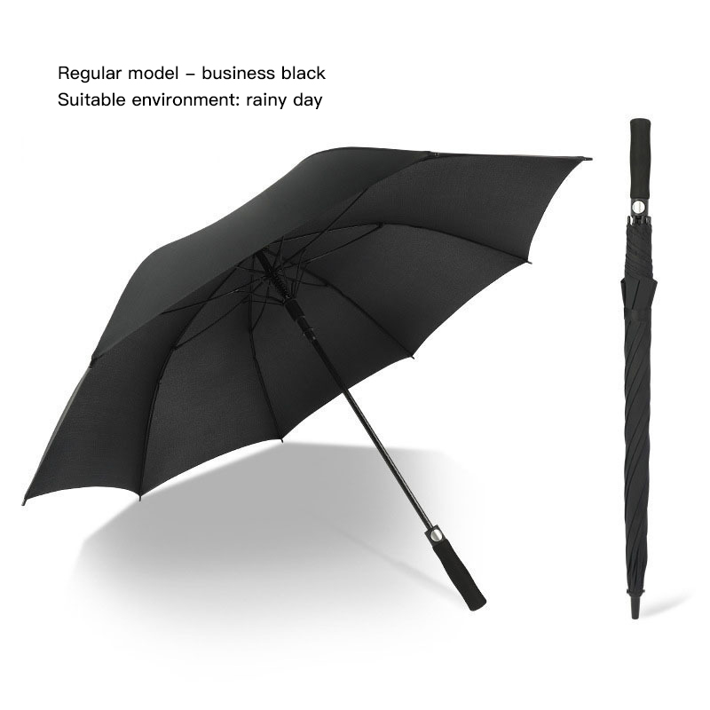 8-Bone Business Long Handle Umbrella Full Fiber Long Handle Golf Umbrella Sunshade Sun Protection Umbrella