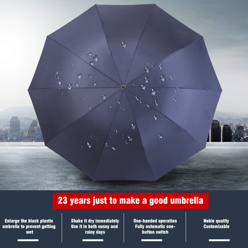 Automatic Folding Umbrella Custom Umbrella Custom Logo Umbrella Enlargement Reinforced Dual-Purpose Thickened Umbrella