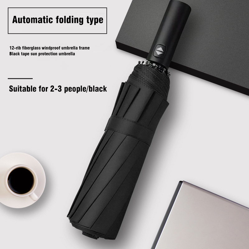 Customized Umbrella Custom Printed Logo Pattern Fully Automatic Folding Wholesale Gift Customization Large-Size Advertising Umbrella For Men And Women