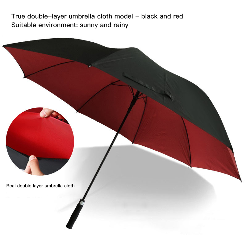 8-Bone Business Long Handle Umbrella Full Fiber Long Handle Golf Umbrella Sunshade Sun Protection Umbrella