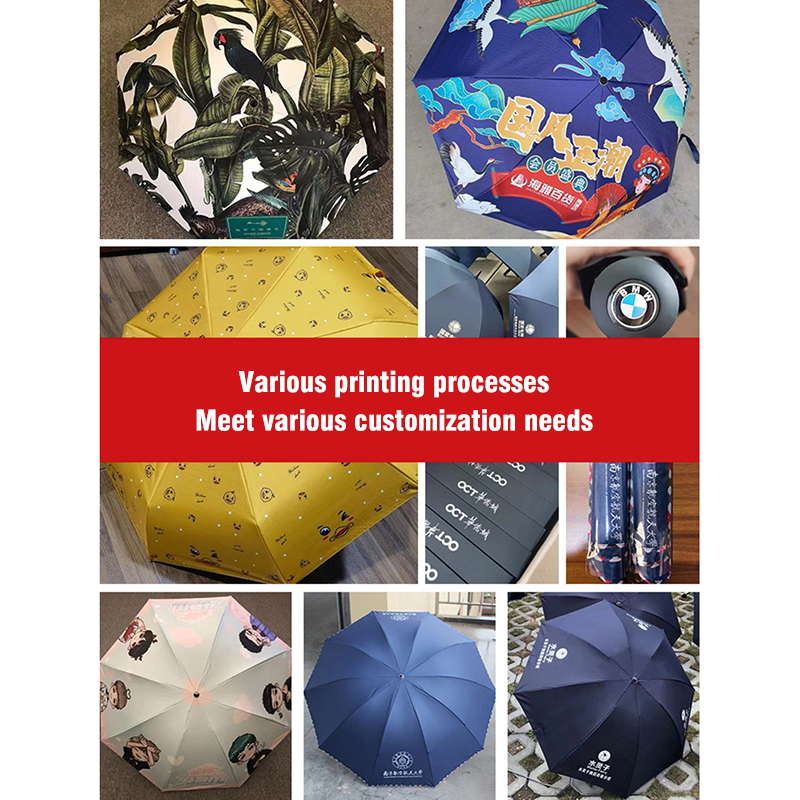 Customized Umbrella Custom Printed Logo Pattern Fully Automatic Folding Wholesale Gift Customization Large-Size Advertising Umbrella For Men And Women
