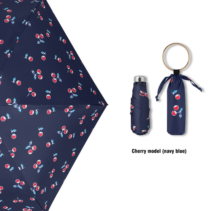 Mini Sunscreen Umbrella Parasol Five Folding Umbrella