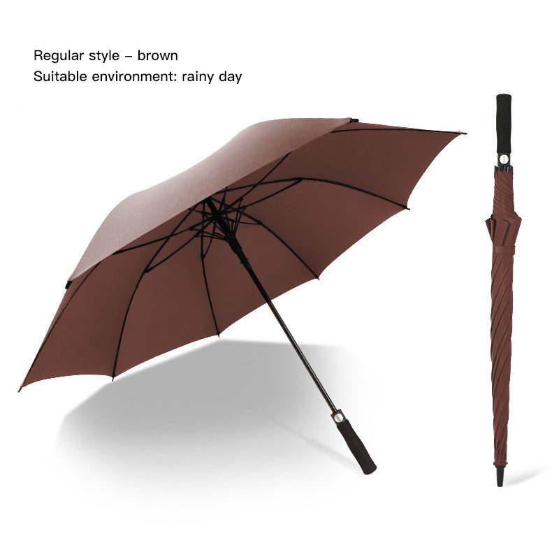 8-Bone Business Long Handle Umbrella Full Fiber Long Handle Golf Umbrella Sunshade Sun Protection Umbrella