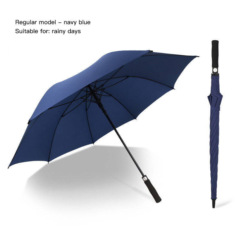 8-Bone Business Long Handle Umbrella Full Fiber Long Handle Golf Umbrella Sunshade Sun Protection Umbrella