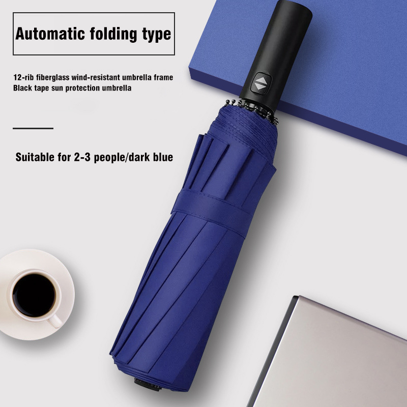 Customized Umbrella Custom Printed Logo Pattern Fully Automatic Folding Wholesale Gift Customization Large-Size Advertising Umbrella For Men And Women